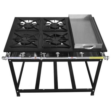 Imagem de Fogão Super Kenok 4 Bocas Simples Banho Maria Fbsu4b.152