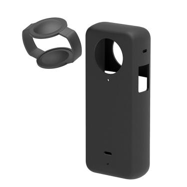 Imagem de Capa De Silicone Com Proteção De Lentes Para Câmera Insta360 X3 Cor Preto
