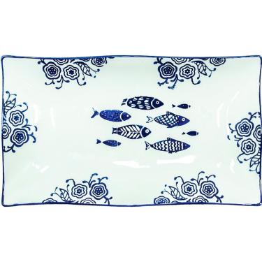 Imagem de Kit 10 Petisqueiras Bowl Grande Travessa Peixe Oceano 550ml