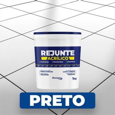 Imagem de Rejunte Acrílico 1kg Biomassa Cores, Preto