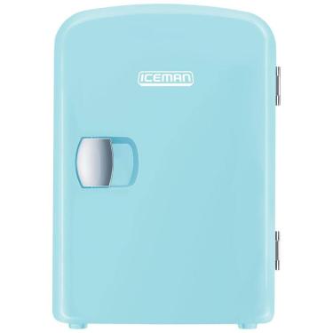 Imagem de Geladeira e Frigobar para carro Portátil Aquece e Resfria 4 litros 6 Latas 12V, 110v, CHEFMAN Mini Portable Compact, Azul Celeste
