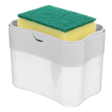 Imagem de Mobestech 1Conjunto Sabão com Suporte Esponja Prático Cozinha e Lavabo Líquido e Sabão Lava Louças Material Durável Usar