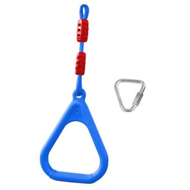 Imagem de Colaxi Argolas de ginástica para crianças Argolas de ginástica Exercício Seguro Sólido Escalada Pista de obstáculos para treino Acessórios para playground Ao, Azul