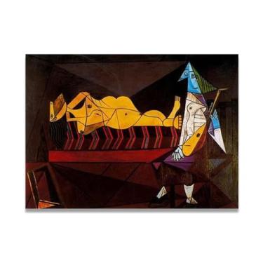 Imagem de Pôster vintage The Serenade Pablo Picasso – Impressão artística do cubismo, obra-prima do século 534 para decoração de casa e escritório 50 x 70 cm