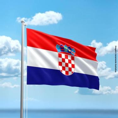 Imagem de Bandeira da Croácia 80cmx140cm Tecido Oxford 100% Poliéster - Presente
