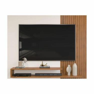 Imagem de Painel para TV até 50 DJ Móveis Nando 1 Nicho, Freijo/Offwhite