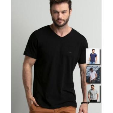 Imagem de Camiseta gola vê - Santo macho , Cinza, GG