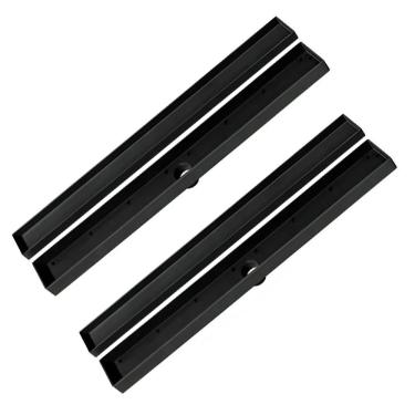 Imagem de Kit 2 Ralo Oculto Linear Embutir 5x50 P/ Porcelanato Preto
