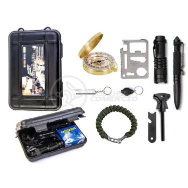 Imagem de Kit De Sobrevivência Brillante Torcia Led Para Atividades Camping Selva Escoteiro Acampar Tz-1