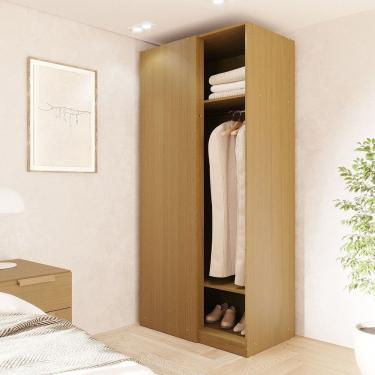 Imagem de Módulo De Canto Linear Closet Sem Porta Jade Cabecasa Madeiramadeira Avelã