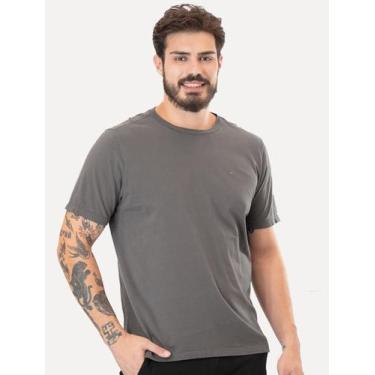 Imagem de Camiseta Ellus Masculina Cotton Fine Classic Logo Cinza Médio, L/G