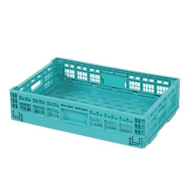 Imagem de Organizador empilhável de cesta de armazenamento dobrável Bin dobrado de plástico colapsável para diversão brinquedos frutas vegetais acampando em casa (S)