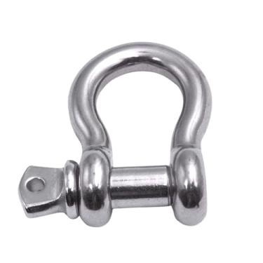 Imagem de MarineNow Grilhão de arco de aço inoxidável tipo 316 EUA com pino de parafuso grande para âncora, reboque, recuperação off-road (1,6 cm 5/8" com pino de 3/4" 3.3T WLL, pacote com 01)