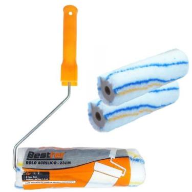Imagem de Rolo De Lã Para Pintura Parede 2 Refil Profissional 1/2pol - Bestfer