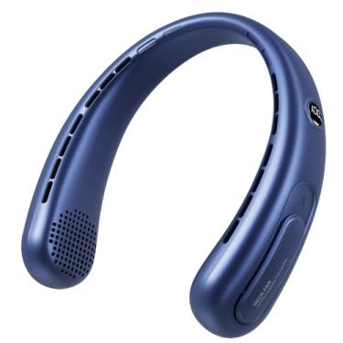 Imagem de SITERGOFAN Ventilador de pescoço portátil, ventiladores pessoais de resfriamento de 360°, 3 velocidades, 4000 mAh ventiladores silenciosos operados por bateria para uso externo interno, torcível