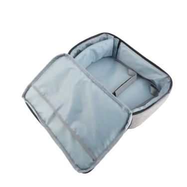 Imagem de Sonew Bolsa de Projetor de Nylon para Serviço Pesado 13.6x7.9x4in Com Alça Resistente para Viagens - Projetor Portátil Compatível Com Estojo Com Os Principais Projetores - Cinza