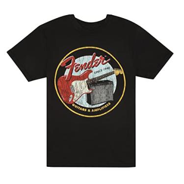 Imagem de Fender Camiseta 1946 Guitars & Ampers, preta vintage, M