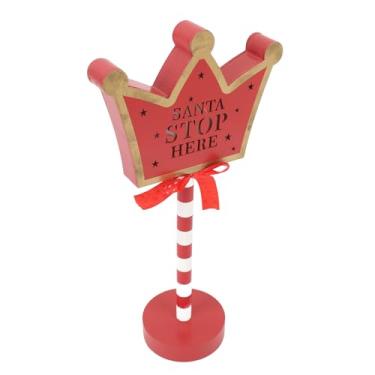 Imagem de FTVOGUE Papai Stop Aqui Sinal Com Iluminação Quente para Decorações de Desktop Festivas Decoração de Natal Operada por Bateria para Crianças