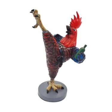 Imagem de Bothyi Estatueta de galinha, estátua de, presente criativo e versátil, escultura de animal para quarto, sala de estar, escritório, entrada, prateleira, Azul