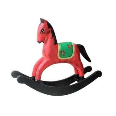 Imagem de Bothyi Estatueta de cavalo de madeira, estátua de cavalo de balanço, decoração criativa minimalista para casa, escultura animal para mesa, festival, sala de