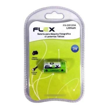 Imagem de Bateria Pilha Cr123 Flex 3v Flash Foto lanterna Tática
