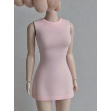 Imagem de ATSTORYTIDE 1/6 Ratio of Women's Clothing，Sexy Hip Hugging Skirt, Dress, Pink Short Skirt (Pink-B)