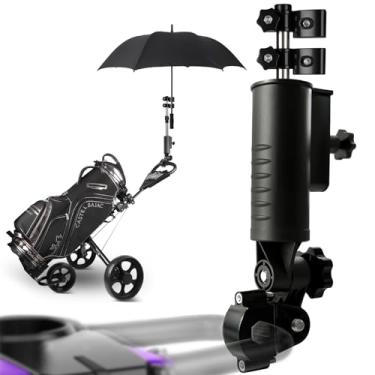 Imagem de Cartalia Extensor de guarda-chuva de carrinho de golfe para jogadores de golfe altos, base de liga de alumínio ultra à prova de vento, suporte universal de guarda-chuva para carrinho de golfe