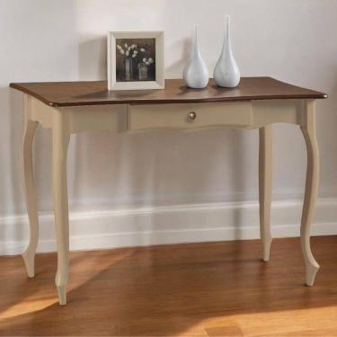 Imagem de Aparador Para Sala 1 Gaveta Pés Luiz Xv - Amêndoa Com Tampo Imbuia Glazer