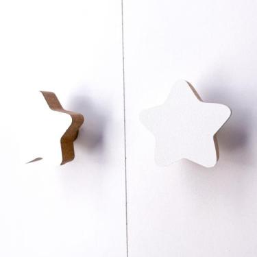 Imagem de 3 Puxadores Estrela Infantil Porta Gaveta Cômoda Móveis Bebê - Hanger 