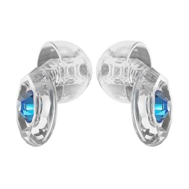 Imagem de Eargasm Tampões auriculares Clicks – Protetores auriculares reutilizáveis com redução de ruído com placas frontais de pedras preciosas personalizáveis – proteção auditiva para sensibilidade ao ruído