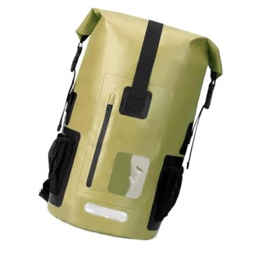 Imagem de Dynwave Mochila impermeável de 35 litros, mochila seca com alça peitoral, design ergonômico de PVC para aventuras ao ar livre, versátil, Verde