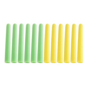 Imagem de KiBcsLic 12 peças capas protetoras para postes de trampolim acessórios para trampolim infantil para ambientes internos e externos, Verde Amarelo