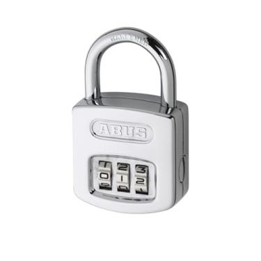 Imagem de ABUS Bloqueio de combinação 160/40 - cadeado com acabamento cromado brilhante - com código numérico ajustável individualmente - 35013 - ABUS Security Level 5 - Prata