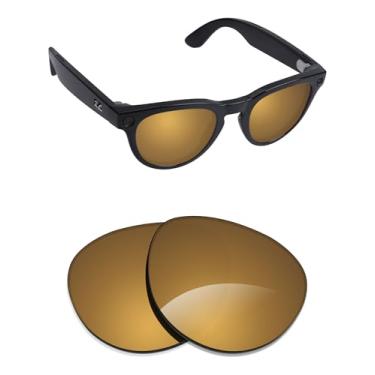 Imagem de Alphax Lentes de reposição polarizadas para óculos de sol Ray-Ban Meta Headliner RW4009 50 mm - Opções, Espelhado dourado flare