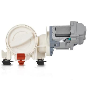 Imagem de Conjunto de filtro de bomba de drenagem para lavadora de roupas de carga frontal 280187 8181684, 120 V 60 Hz 0,70 W 0,95 A, 1200164 bomba de drenagem compatível com Whirlpool Duet Maytag Epic Kenmore