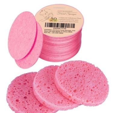 Imagem de Esponjas faciais comprimidas GAINWELL 50 unidades 100% naturais
