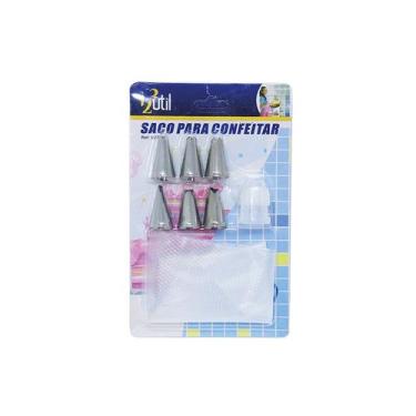 Imagem de Kit Confeiteiro Cupcake Decorador 7 Bicos E Saco Confeitar - 123Útil