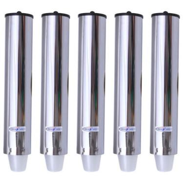 Imagem de Kit 5 Dispensers Redondos 200ml Inox - CCM
