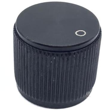Imagem de 1 Knob aluminio guitarra baixo preto 18mm marcacao bolinha - NOVA