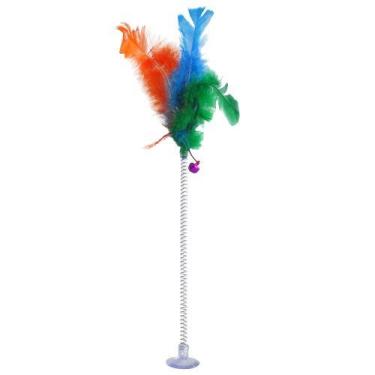 Imagem de Varinha para gato cat varinha com ventosa e mola brinquedo interativo 
