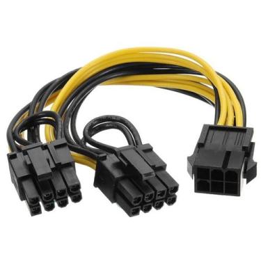 Imagem de Cabo Adaptador 6 Pinos Pci-E Para 2X 8 6 + 2 Placa De Vídeo - Ctech