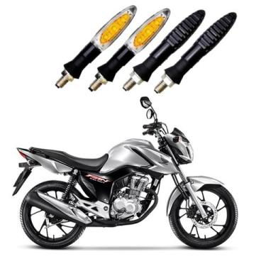 Imagem de KIT 4 Setas Esportivas Pisca de Led Modelo P11 Para Moto Honda CG 160 
