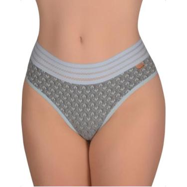 Imagem de Calcinha 3D Coração Conforto Cós Vazado Lingerie Feminina Cintura Alta