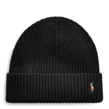 Imagem de Gorro Polo Ralph Lauren Signature Merino Wool Blend preto