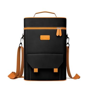 Imagem de Kit Premium Matera para Erva Mate - Camada dupla à prova d'água, 2 bolsos para garrafa de vinho, bolsa de transporte portátil para viagem, piquenique, praia, acampamento