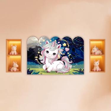 Imagem de Cabeceira de Cama Decorativa Infantil para Quarto de Meninas - Tema Unicórnio (CabCerq-0022)