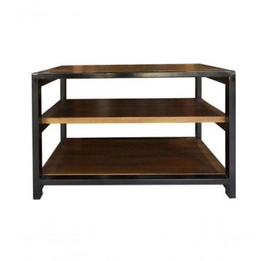 Imagem de Banco Sapateira Ferro e Madeira Organizar Sapatos Imbuia - CONVENIENZA