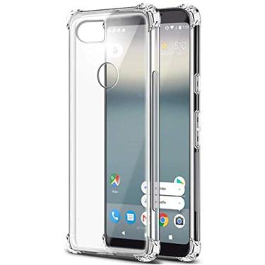 Imagem de iCoverCase Capa transparente compatível com Google Pixel 2 XL, capa fina e fina de TPU (poliuretano termoplástico) macio e transparente