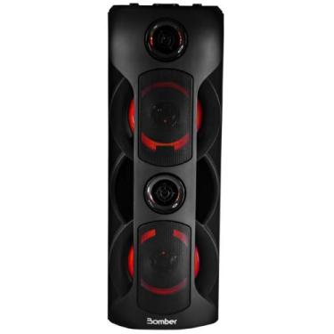 Imagem de Caixa de Som Portátil Bluetooth Bomber Party 800W Led TWS Preta