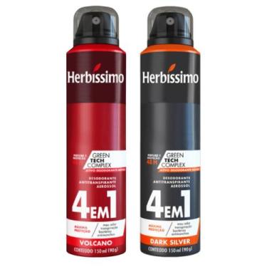 Imagem de Kit Desodorante Aerossol Herbíssimo Volcano E Dark Silver 150 Ml - Dan